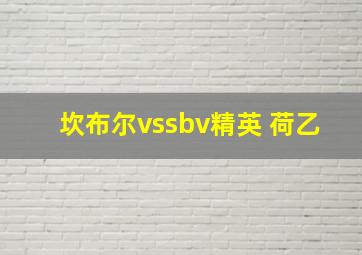 坎布尔vssbv精英 荷乙